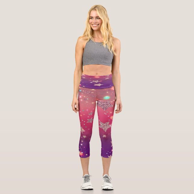 Twinkling Star High Waisted Capris (Front)