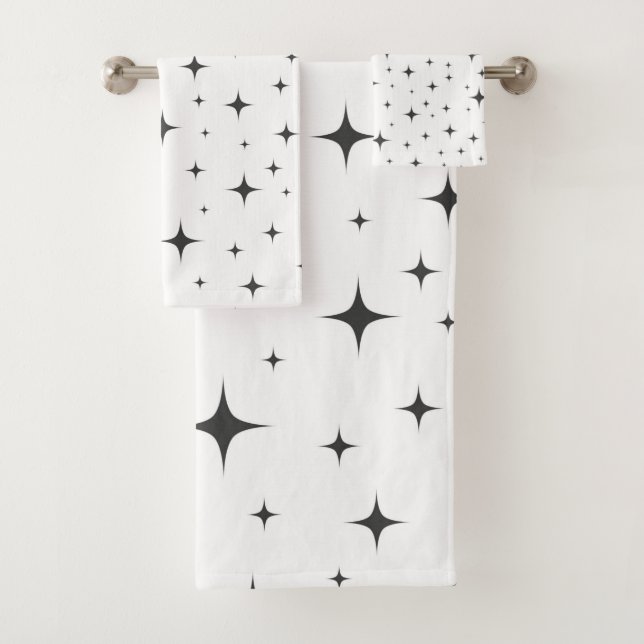 Twinkling stars bath towel set (Insitu)