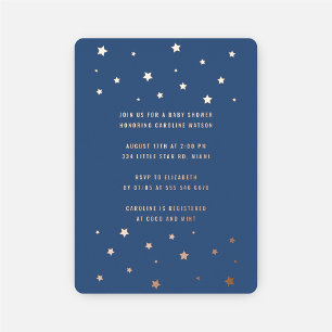Twinkling Stars Navy Blue Baby Shower