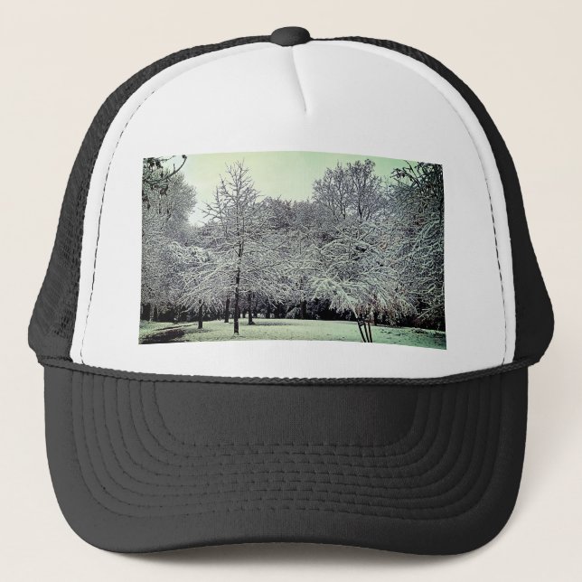 Twinkling trees trucker hat (Front)
