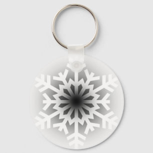 Twinkling White Snowflake Key Ring