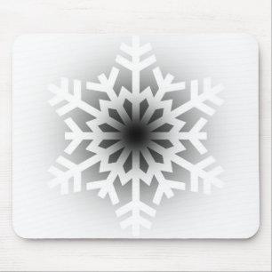 Twinkling White Snowflake Mouse Mat