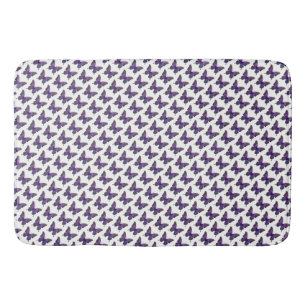 Twinkling Wings: Purple Sparkle Butterfly Bath Mat