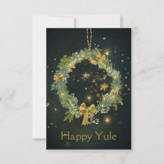 Twinkling Yule Wreath Thank You Card