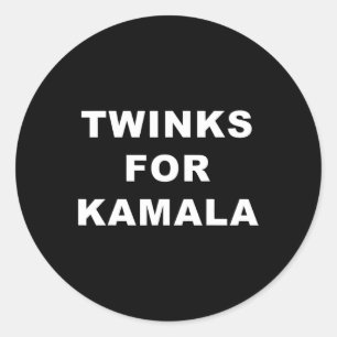 Twinks For Kamala 2024 Lgbtq+ Pride Support Kamala Classic Round Sticker