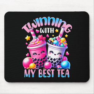 Twinning With My Tea Bubble Tea Boba Ie Friendship Mouse Mat