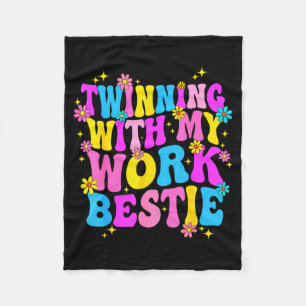 Twinning With My Work Ie Srit Week Friend Twin  Fleece Blanket