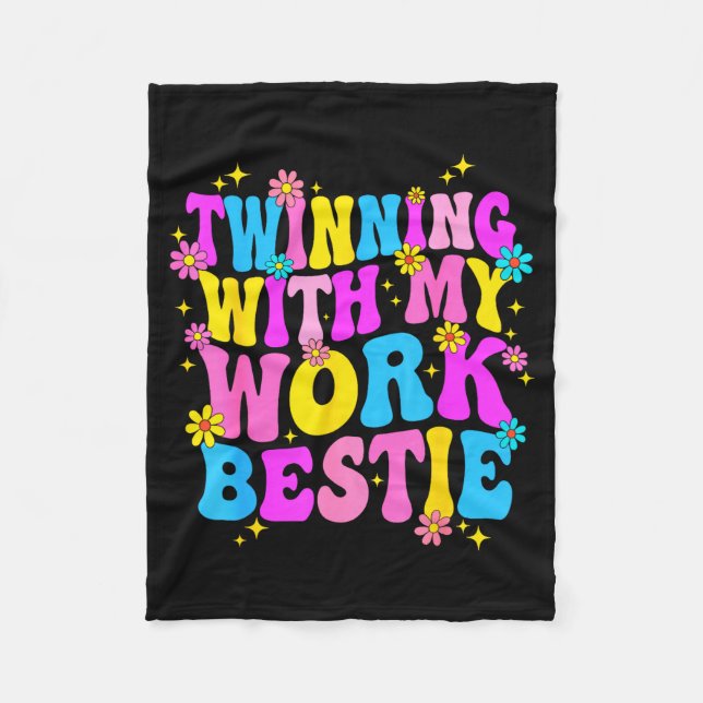 Twinning With My Work Ie Srit Week Friend Twin  Fleece Blanket (Front)