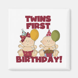 Twins 1st Birthday Boy/Girl T-shirts and Gifts Magnet