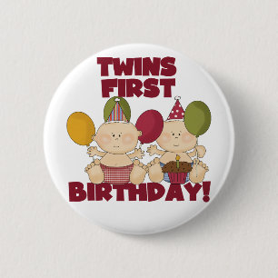 Twins 1st Birthday - Boys T-shirts and Gifts 6 Cm Round Badge