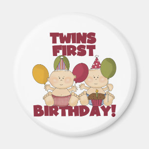 Twins 1st Birthday - Boys T-shirts and Gifts Magnet