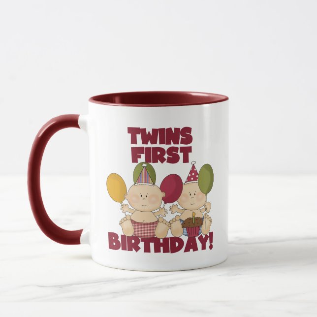 Twins 1st Birthday - Boys T-shirts and Gifts Mug (Left)