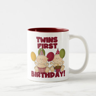 Twins 1st Birthday - Boys T-shirts and Gifts Two-Tone Coffee Mug