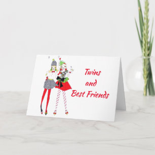 ***TWINS AND BEST FRIENDS*** CELEBRATE CHRISTMAS CARD