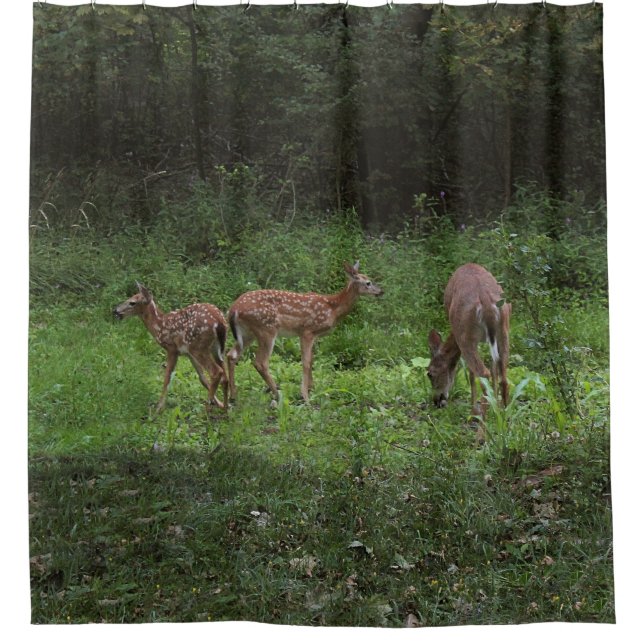 Twins and their Mama Shower Curtain (Front)