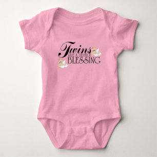 Twins are a double blessing girls baby bodysuit