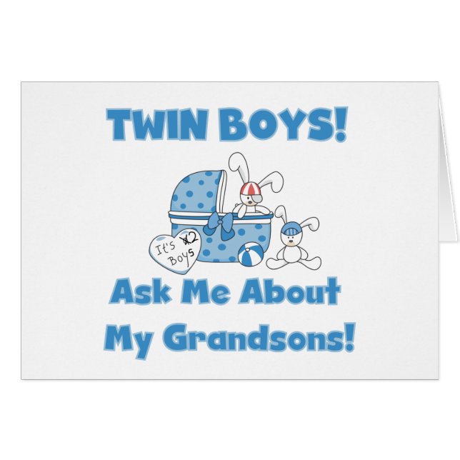 Twins-Ask About My Grandsons Tshirts and Gifts (Front Horizontal)