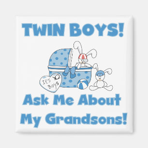 Twins-Ask About My Grandsons Tshirts and Gifts Magnet
