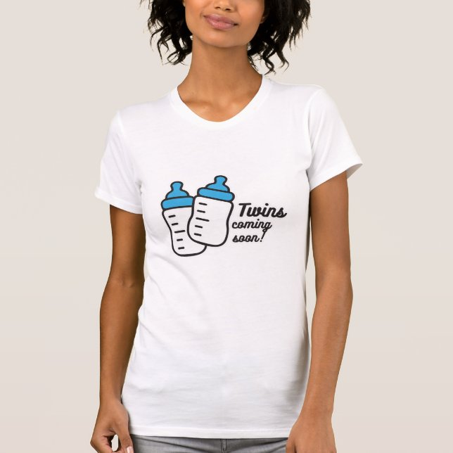 Twins babies coming soon T-Shirt (Front)