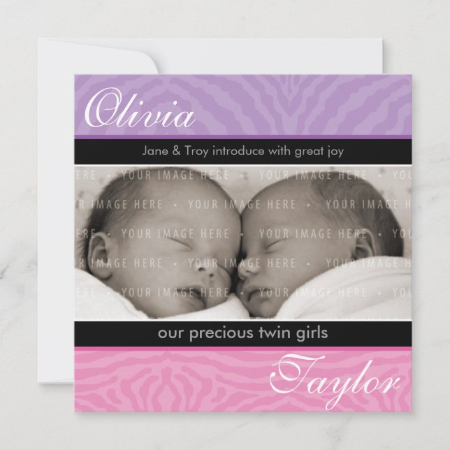 TWINS BABY ANNOUNCEMENT :: harmony (Front)