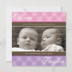 TWINS BABY ANNOUNCEMENT :: harmony 4SQ