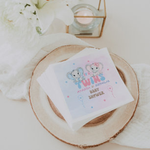 Twins Baby Shower Boy Girl  Napkin