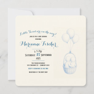 Twins Baby Shower Invitation