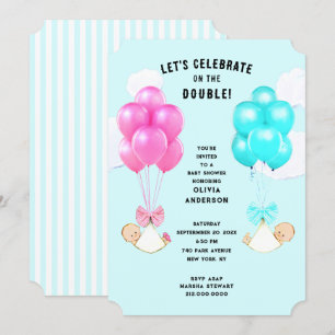 Twins Baby Shower Invitation