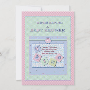 Twins Baby Shower Invitation