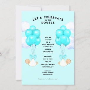 Twins Baby Shower Invitation