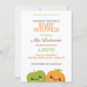 Twins Baby Shower Invitation