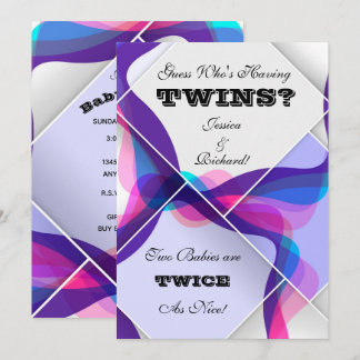 Twins Baby Shower Invitation