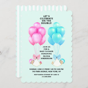 Twins Baby Shower Invitation