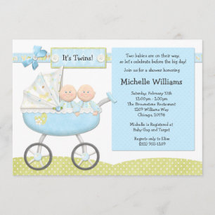 Twins Baby Shower Invitation