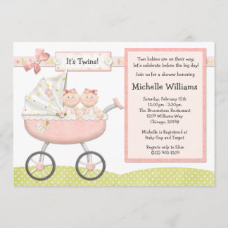 Twins Baby Shower Invitation