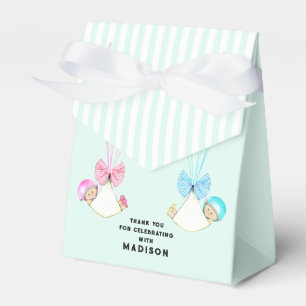 Twins Baby Shower Thank You Favour Box