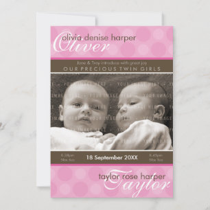 TWINS BABY THANK YOU :: harmony 6P Announcement