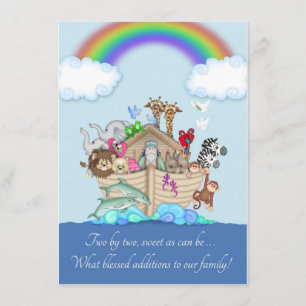Twins Birth Announcement - Noah's Ark
