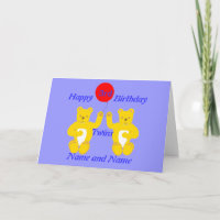 Twins Birthday Boys Card