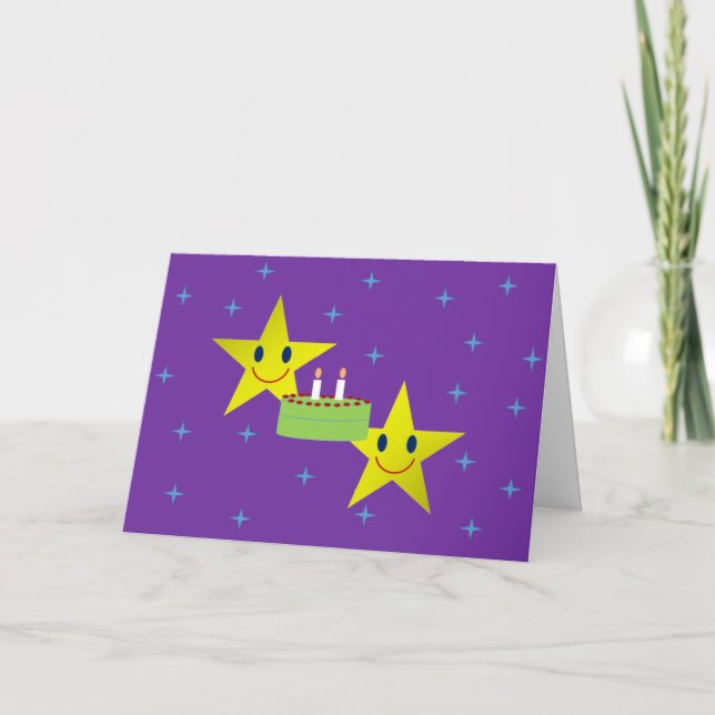 Twins Birthday Greeting Card (Front)