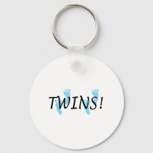 Twins (Blue Footprints) Key Ring