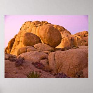 Twins Boulders at Sunset Poster