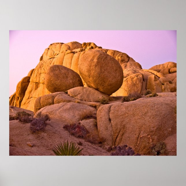 Twins Boulders at Sunset Poster (Front)