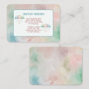 Twins Boy and Girl Shower Enclosure Card