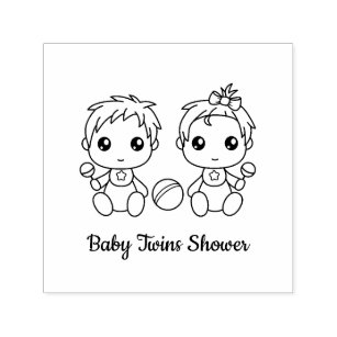 Twin Babies Cartoon Craft Supplies Zazzle Co Uk