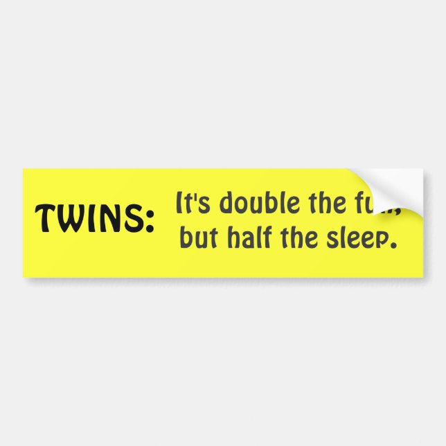 TWINS bumpersticker Bumper Sticker (Front)