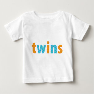 TWINS COLLECTION - boys {orange + aqua} Baby T-Shirt