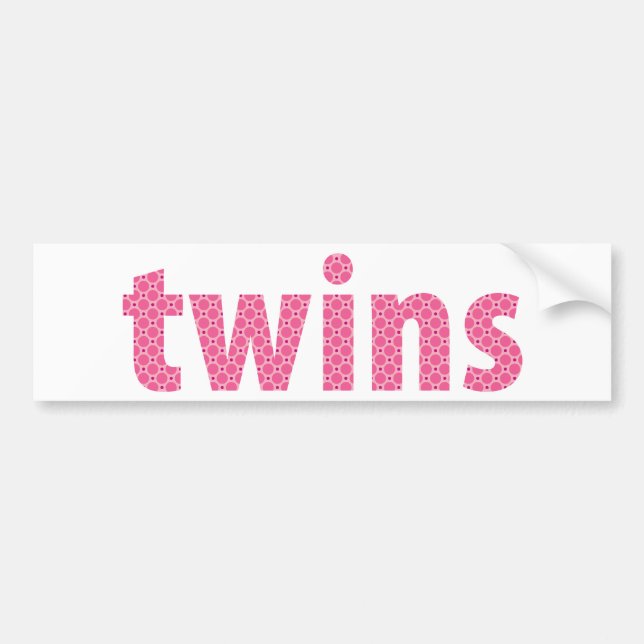 TWINS COLLECTION - girls {pink} Bumper Sticker (Front)
