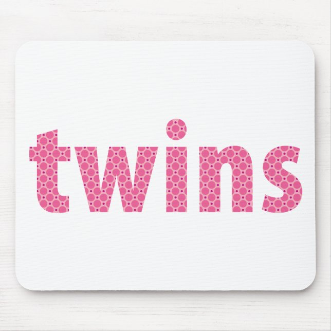 TWINS COLLECTION - girls {pink} Mouse Mat (Front)