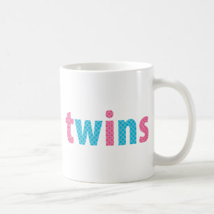 TWINS COLLECTION - mixed {aqua + pink} Coffee Mug
